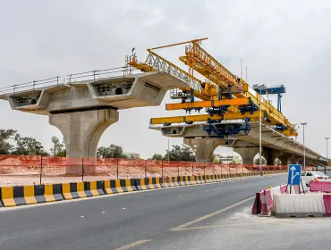 A motorway bridge under construction