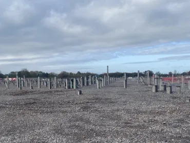 Work is under way on Building One of the Agratas EV Giga Battery Factory in Bridgwater, Somerset, where National Pile Croppers is supplying equipment for 17,000 piles.