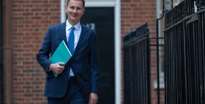 The Chancellor of the Exchequer Jeremy Hunt leaves 11 Downing Street
