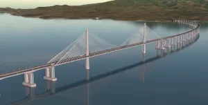 Artist's rendering of the Bataan–Cavite Interlink Bridge