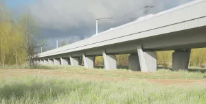 An artist's rendering of the Edgcote Viaduct