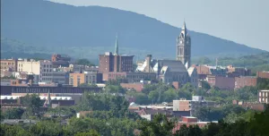 The skyline of Holyoke, Massachusetts