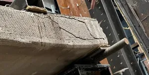 Concrete being stress tested
