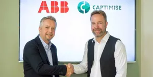 Max Tschurtschenthaler (left), global business unit manager, cement, at ABB Process Industries with Mattias Jones, CEO of Captimise