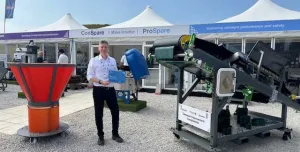 James Bullock, CEO of ConSpare, launching the white paper at Hillhead 2024