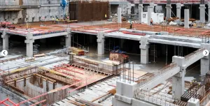 Foundation and concrete works for a new building