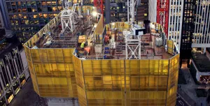 A high rise building under construction using Doka formwork