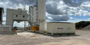 A concrete batching plant