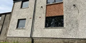 A delapidated house built with RAAC