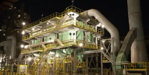 Cemex Egypt Decarbonisation plant at night