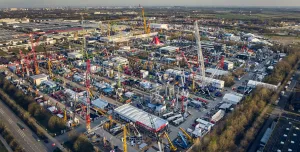 An aerial image of bauma 2025