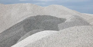 A close up photo of a pile of aggregates with light and shade