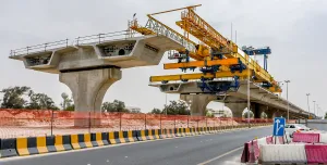 A motorway bridge under construction