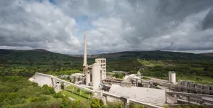 An aerial view of Breedon’s Hope Cement Works in Derbyshire, which will produce 600 tonnes of graphene-enhanced cement for UK trials with FP McCann and Morgan Sindall.