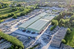 An aerial photo of Tracey Concrete's current manufacturing base just outside Enniskillen.