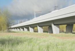 An artist's rendering of the Edgcote Viaduct