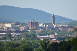 The skyline of Holyoke, Massachusetts