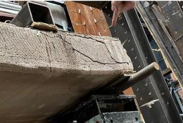 Concrete being stress tested