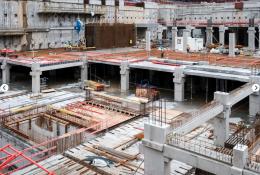 Foundation and concrete works for a new building