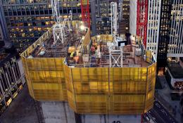 A high rise building under construction using Doka formwork