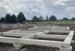 Concrete foundation beams 