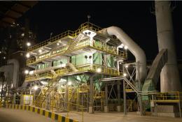 Cemex Egypt Decarbonisation plant at night