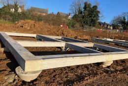 Pre-cast concrete foundations by RBL at a new housing development in Kettering
