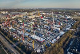 An aerial image of bauma 2025