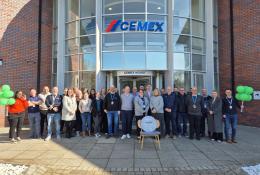 Staff standing outside Cemex’s UK Head Office in Coventry, West Midlands, which became the first facility in its EMEA operations to become a zero-waste-to-landfill site