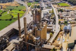 An aerial view of Cemex's Morata de Jalón cement plant, Spain.