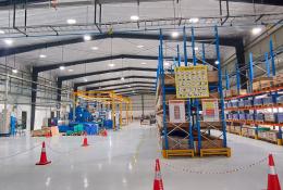 The interior of Hydreco's new plant in Nelamangala, India.