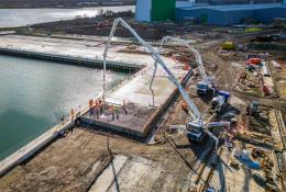 Over 6,000m³ of reinforced concrete was placed to upgrade the Ash Barge Dock at Northumberland Energy Park, enabling heavy-load operations for offshore energy logistics.