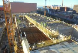 ABM Precast supplied bespoke precast beams for the multi-bay roof structure of Sellafield’s new SIXEP Continuity Plant.