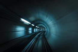 A concrete lined road tuinnel