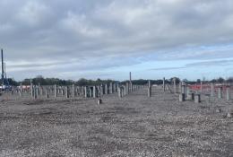 Work is under way on Building One of the Agratas EV Giga Battery Factory in Bridgwater, Somerset, where National Pile Croppers is supplying equipment for 17,000 piles.