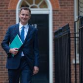 The Chancellor of the Exchequer Jeremy Hunt leaves 11 Downing Street