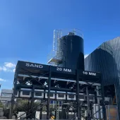 A concrete batching plant