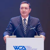WCA director Emir Adiguzel speaking at the WCA Annual Conference in Nanjing, China