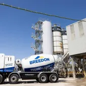 The BEV ready-mix concrete vehicle at Raisby Quarry