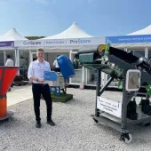James Bullock, CEO of ConSpare, launching the white paper at Hillhead 2024