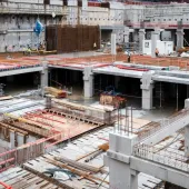 Foundation and concrete works for a new building