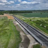 An aerial shot of the newly constructed, £50M Lyminster Bypass. Image: Eddie Mitchell / West Sussex County Council
