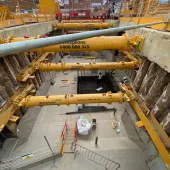 A large basement under construction in London.