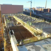 ABM Precast supplied bespoke precast beams for the multi-bay roof structure of Sellafield’s new SIXEP Continuity Plant.