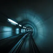 A concrete lined road tuinnel