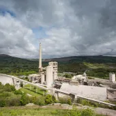 An aerial view of Breedon’s Hope Cement Works in Derbyshire, which will produce 600 tonnes of graphene-enhanced cement for UK trials with FP McCann and Morgan Sindall.