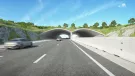 An artists rendering of a prefabricated bridge