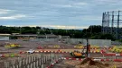 A piling rig at work on at HMP Glasgow, with up to four rigs planned at peak to deliver 4,700+ piles.