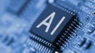 An AI labelled electronic component mounted on a circuit board